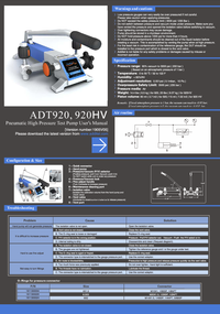 Thumbnail of document Manual - 920/920HV Pneumatic High Pressure Test Pump